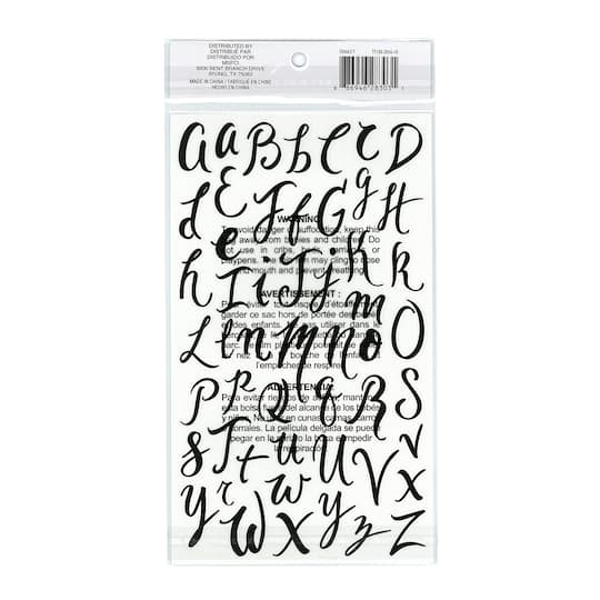 12 Packs: 208 ct. (2,496 total) Black Hand Script Alphabet Stickers by Recollections™